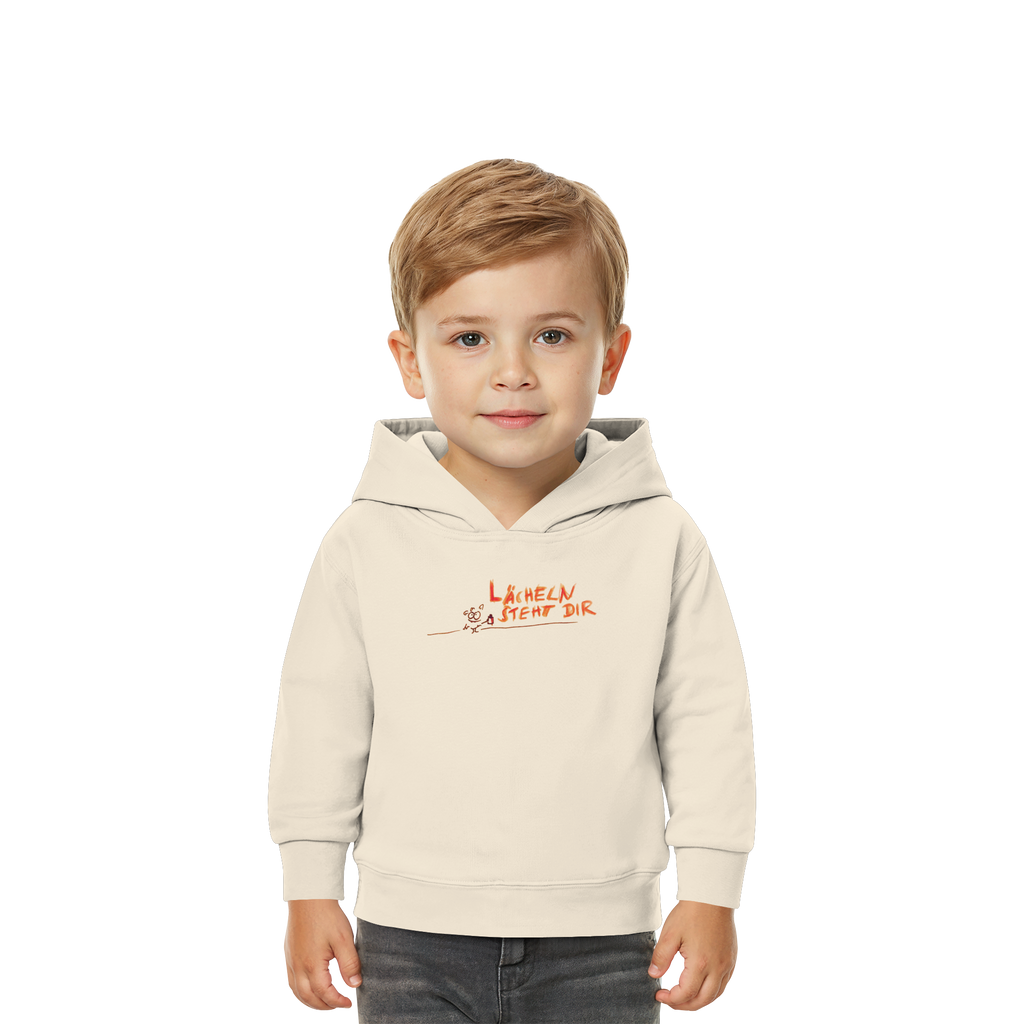 LÄCHELN STEHT DIR - Baby Organic Hoodie