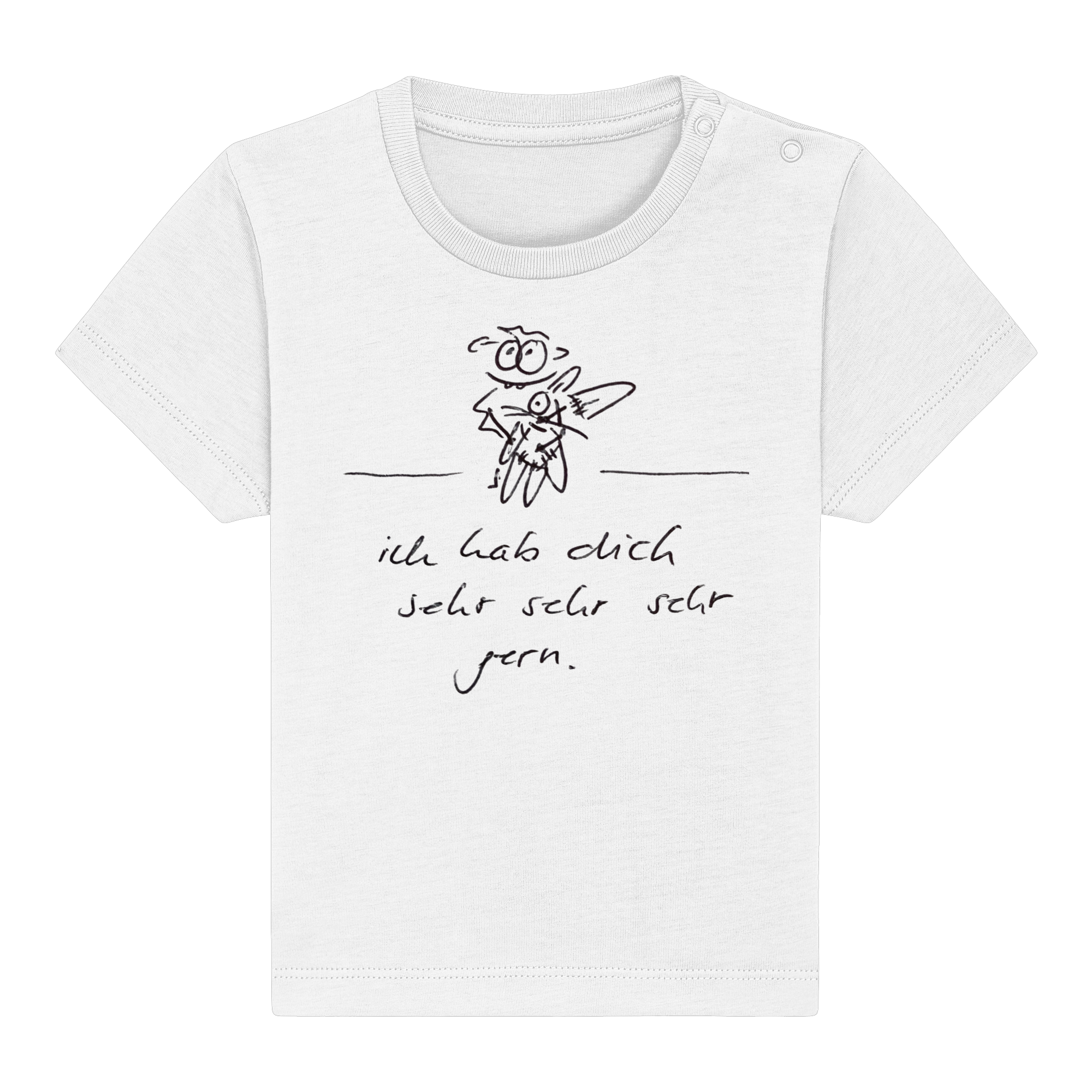 ICH HAB DICH SEHR SEHR SEHR GERN - Baby Organic Shirt