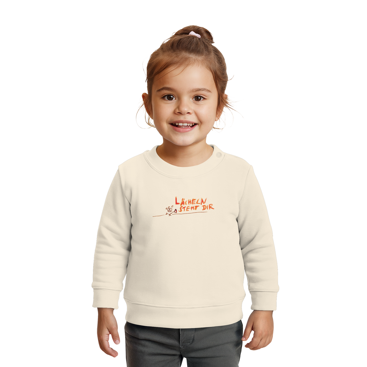 LÄCHELN STEHT DIR - Baby Organic Sweatshirt