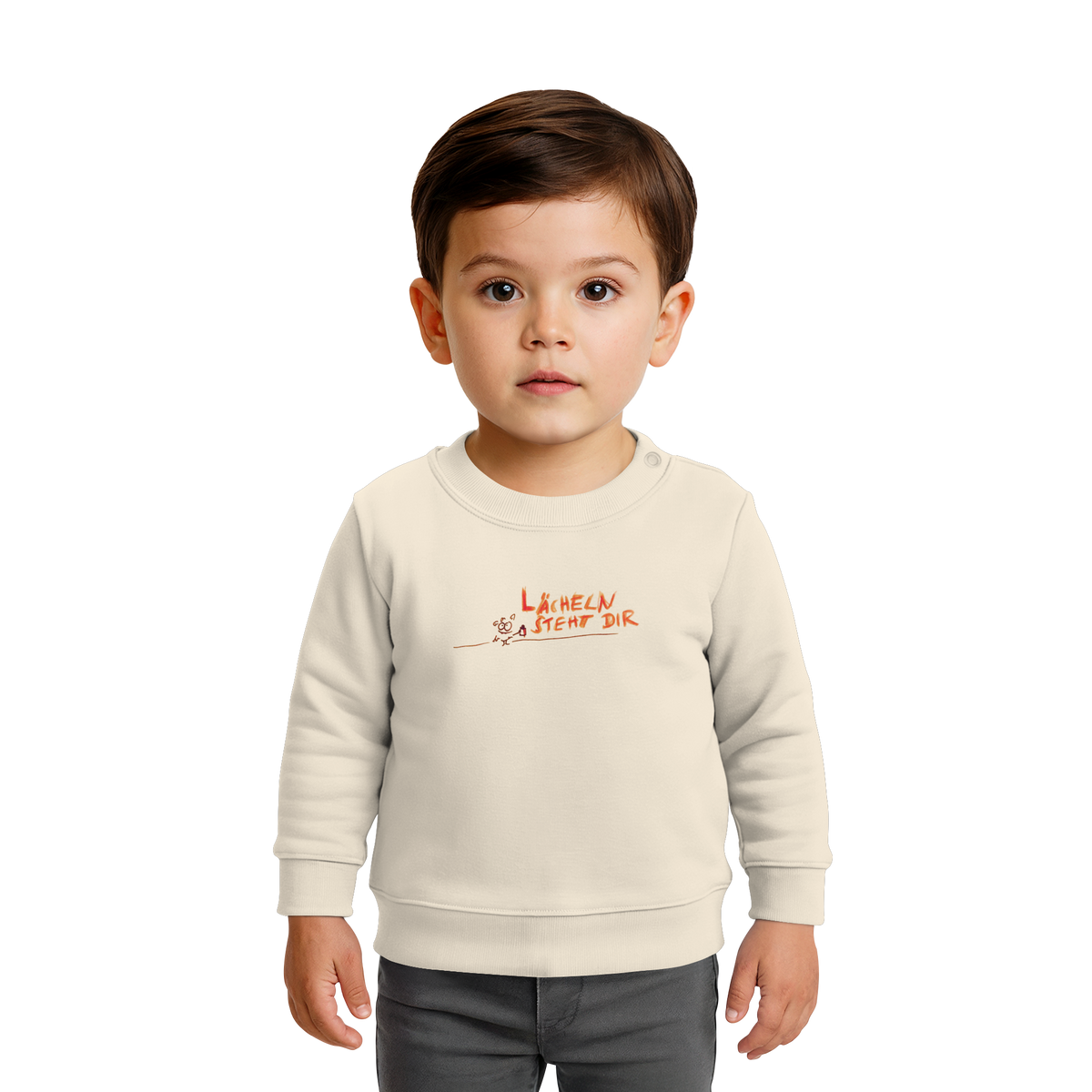 LÄCHELN STEHT DIR - Baby Organic Sweatshirt