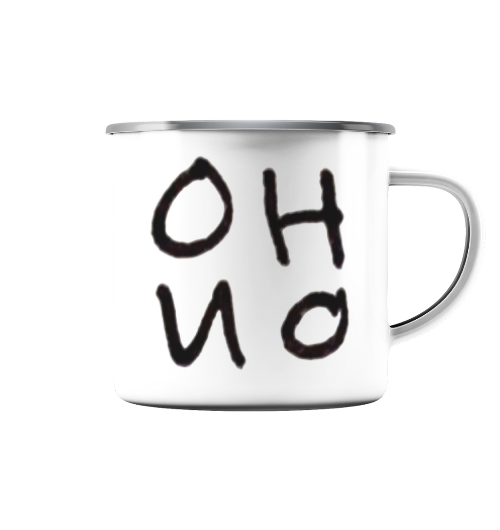 OH NO - Emaille Tasse (Silber)