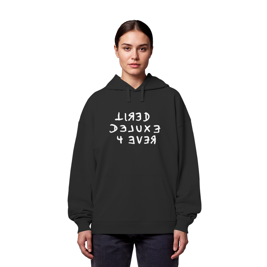 BLACK EDITION - TIRED 4 EVER - Organic Oversize Hoodie