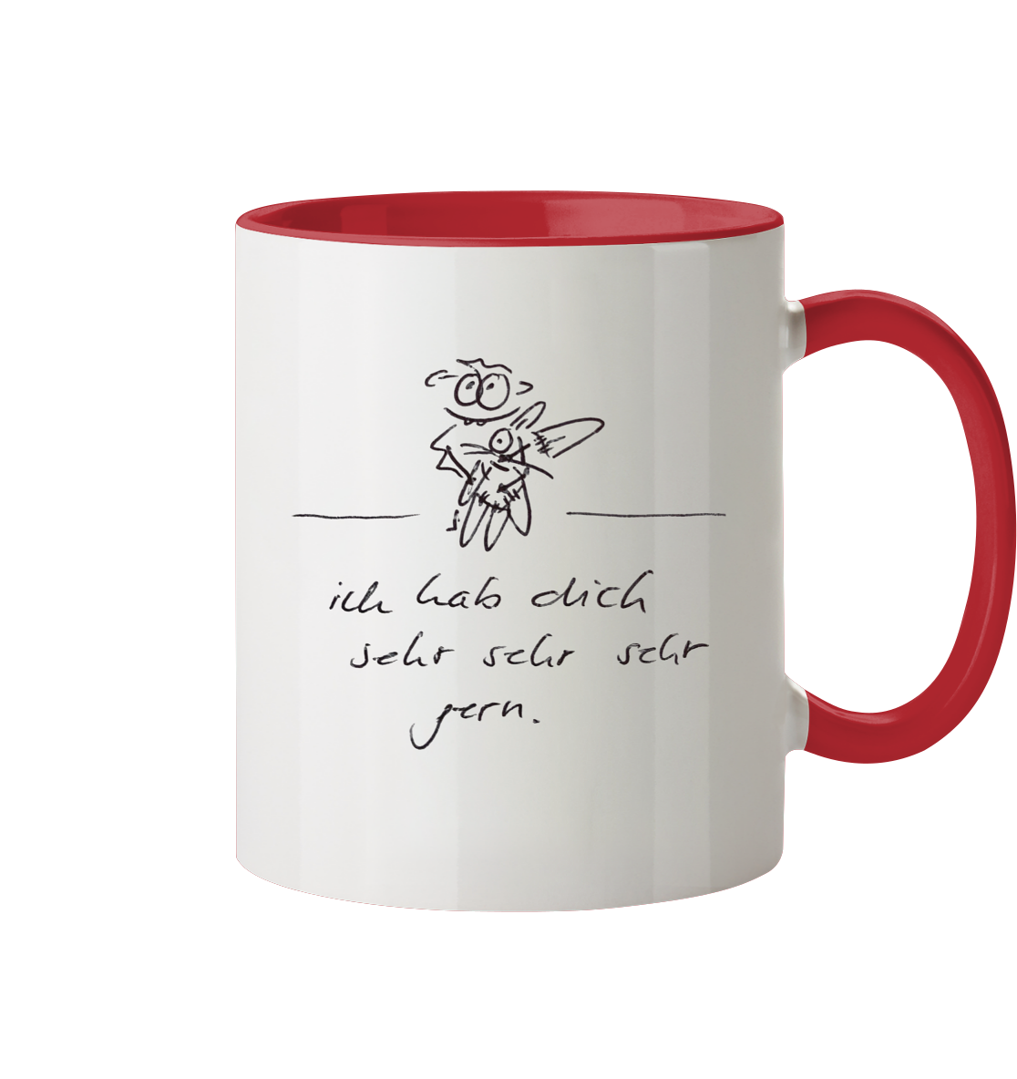 ICH HAB DICH SEHR SEHR SEHR GERN - Tasse zweifarbig