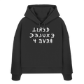 BLACK EDITION - TIRED 4 EVER - Womens Organic Boxcut Hoodie