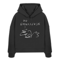 BLACK EDITION - NO SMALLTALK - Womens Organic Boxcut Hoodie