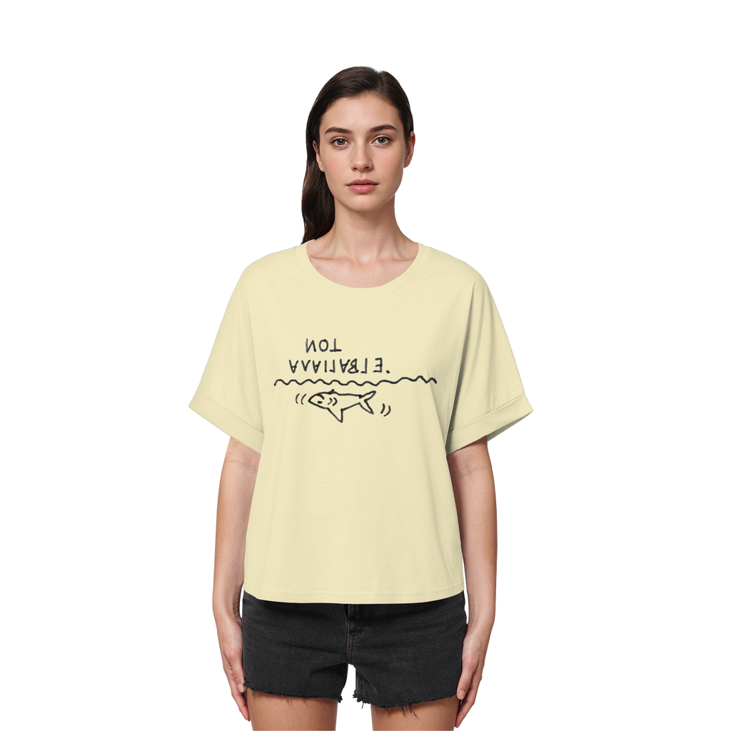 NOT AVAILABLE - Womens Organic Rolled Sleeves T-Shirt